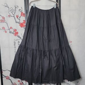 Dissh Fletcher Black Linen Blend  Skirt Size 14